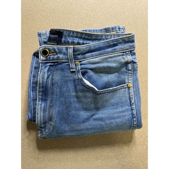 Khaite The Vivian High Rise Modern Bootcut Jeans in Blue Cotton size 32 $400 - Picture 1 of 9